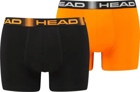 Труси (боксерки) Head MEN SEASONAL BOXER 2P оранжево-чорні (2 штуки) 701219886-001