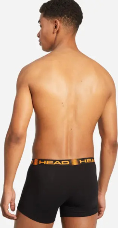 Труси (боксерки) Head MEN SEASONAL BOXER 2P оранжево-чорні (2 штуки) 701219886-001