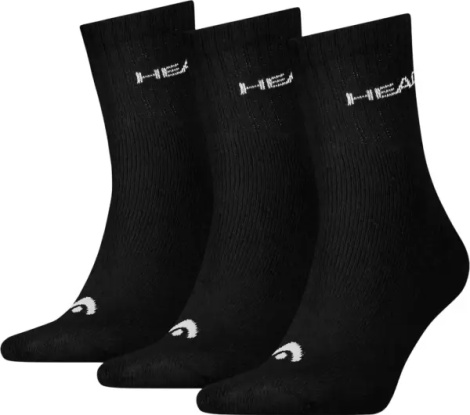 Носки Head SHORT CREW 3P UNISEX черные (3 пары) 701213457-200