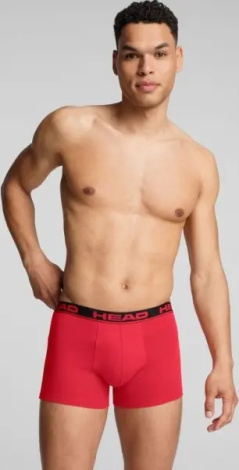 Труси (боксерки) Head BASIC BOXER 2P червоно-чорні, чорні (2 штуки) 701202741-020