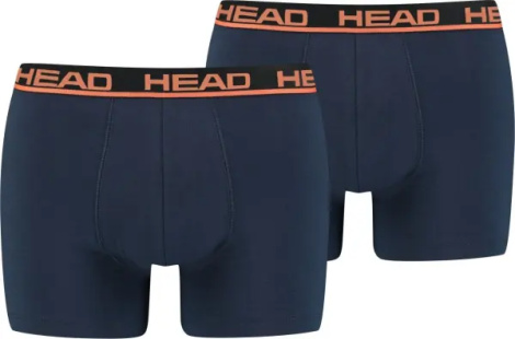 Труси (боксерки) Head BASIC BOXER 2P темно-синьо-помаранчеві (2 штуки) 701202741-010