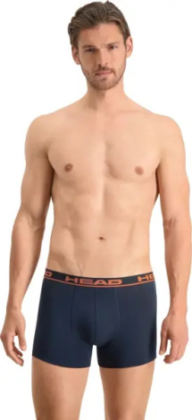 Труси (боксерки) Head BASIC BOXER 2P темно-синьо-помаранчеві (2 штуки) 701202741-010