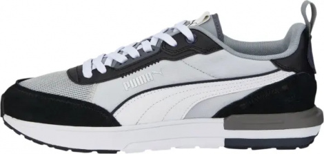 Кроссовки Puma R22 светло-серо-черно-белые 38346214