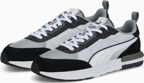Кроссовки Puma R22 светло-серо-черно-белые 38346214