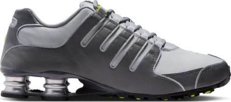 Кроссовки Nike SHOX NZ серо-темно-серо-салатовые 378341-009