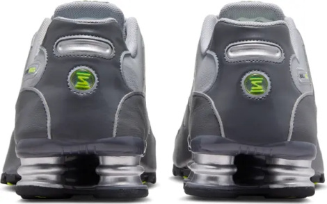 Кроссовки Nike SHOX NZ серо-темно-серо-салатовые 378341-009
