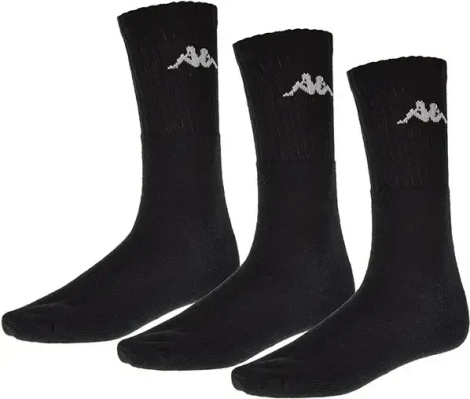 Шкарпетки Kappa TRISPER TENNIS SOCK 3PK чорні (3 пари) 303WIG0-902