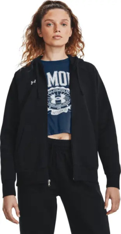 Толстовка женская Under Armour RIVAL FLEECE черная 1379497-001