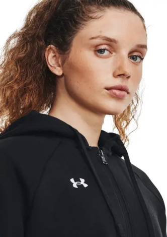 Толстовка женская Under Armour RIVAL FLEECE черная 1379497-001