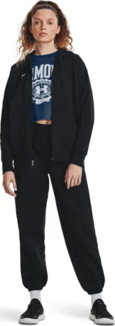 Толстовка женская Under Armour RIVAL FLEECE черная 1379497-001