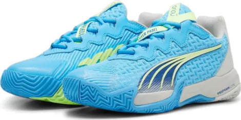 Кроссовки теннисные Puma NOVA ELITE PADEL голубо-бело-салатовые 107597-01