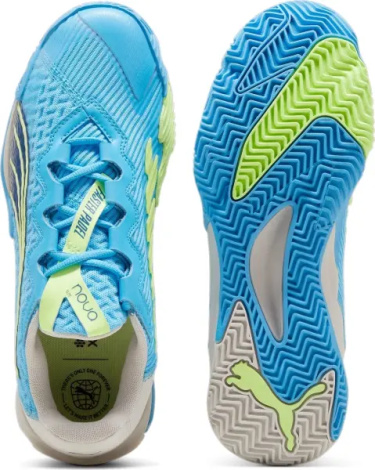 Кроссовки теннисные Puma NOVA ELITE PADEL голубо-бело-салатовые 107597-01