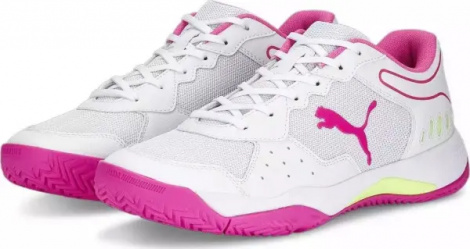 Кросівки тенісні жіночі Puma SOLARSMASH RCT PADEL біло-рожеві 107297-03