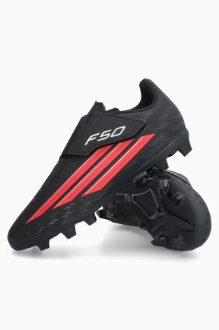 Бутси adidas F50 Club Velcro FG/MG Junior - чорний