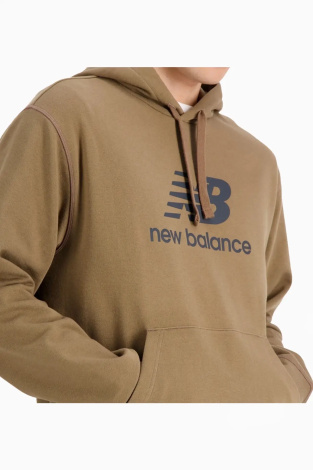 Кофта New Balance Essentials Stacked - Коричневий
