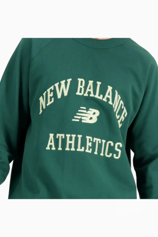 Кофта New Balance Athletics Fleece Crew Sweatshirt - зелений