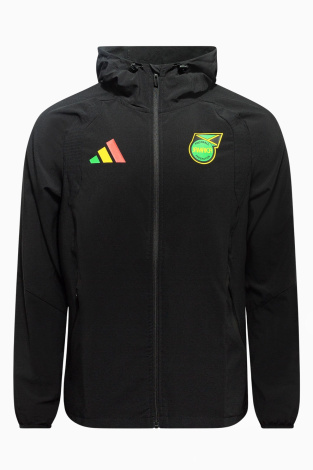 Вітровка adidas Ямайка 2026 Tiro Travel Full-Zip - чорний