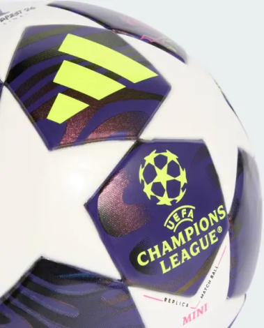 Сувенірний футбольний м'яч Adidas UEFA CHAMPIONS LEAGUE FINAL MINI біло-фіолетово-лаймовий Розмір 1 JX9099