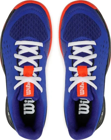 Кросівки тенісні дитячі Wilson RUSH PRO L JR синьо-чорно-помаранчеві WRS330400