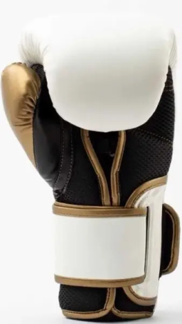 Перчатки боксерские Everlast POWERLOCK 2R TRAINING GLOVES бело-золотые (14 унций) P00003050
