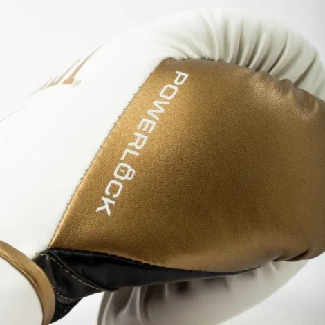 Перчатки боксерские Everlast POWERLOCK 2R TRAINING GLOVES бело-золотые (14 унций) P00003050