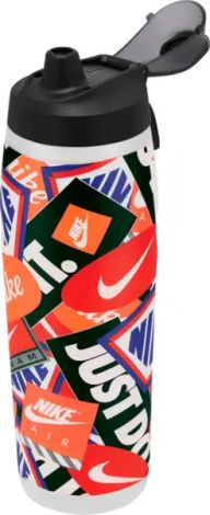 Пляшка для води Nike REFUEL BOTTLE LOCKING LID 32 OZ 946 мл біло-червоно-оранжево-синя N.101.3414.948.32