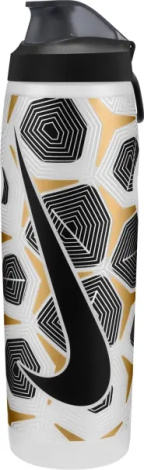 Пляшка для води Nike REFUEL BOTTLE LOCKING LID 32 OZ 946 мл біло-чорно-золота N.101.3414.934.32