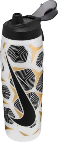 Пляшка для води Nike REFUEL BOTTLE LOCKING LID 32 OZ 946 мл біло-чорно-золота N.101.3414.934.32