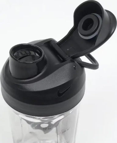 Пляшка для води Nike TR RECHARGE SHAKER BOTTLE 16 OZ 473 мл антрацитово-чорна N.101.2242.988.16