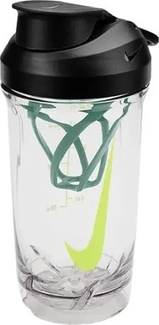 Бутылка для воды Nike TR RECHARGE SHAKER BOTTLE 16 OZ 473 мл зелено-лаймовая N.101.2242.943.16