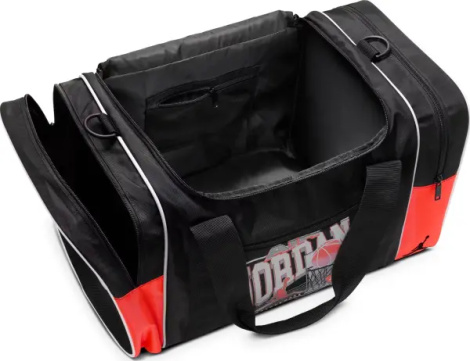 Сумка спортивна Nike JORDAN 84 VINTAGE DUFFEL 51L чорно-помаранчева MA9118-G0H