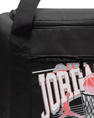 Сумка спортивна Nike JORDAN 84 VINTAGE DUFFEL 51L чорно-помаранчева MA9118-G0H