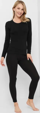 Лонгслив женский Kappa T-SHIRT MANICA LUNGA GIROCOLLO черный K2601 Nero
