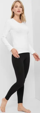 Лонгслив женский Kappa T-SHIRT MANICA LUNGA GIROCOLLO белый K2601 Bianco