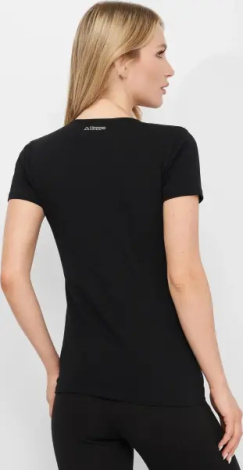Футболка женская Kappa T-SHIRT MEZZA MANICA GIROCOLLO черная K2501 Nero