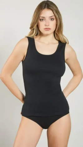 Майка женская Kappa CANOTTA SPALLA LARGA черная K2406 Nero