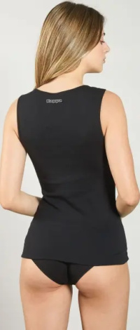 Майка женская Kappa CANOTTA SPALLA LARGA черная K2401 Nero