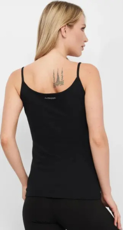 Майка женская Kappa TOP LISCIO SPALLA STRETTA черная K2306 Nero