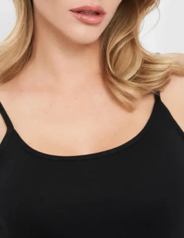 Майка женская Kappa TOP LISCIO SPALLA STRETTA черная K2306 Nero