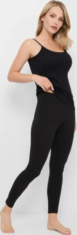 Майка женская Kappa TOP LISCIO SPALLA STRETTA черная K2306 Nero