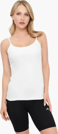 Майка женская Kappa TOP LISCIO SPALLA STRETTA белая K2306 Bianco