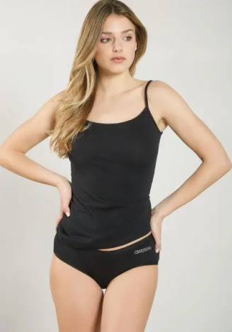 Майка женская Kappa CANOTTA SPALLA STRETTA черная K2301 Nero