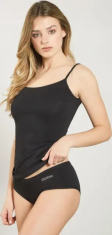 Майка женская Kappa CANOTTA SPALLA STRETTA черная K2301 Nero