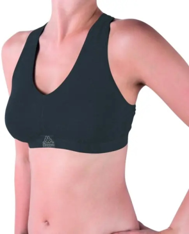 Топ жіночий Kappa REGGISENO SPORTY C/ETICHETTA LOGO антрацитовий K2160 Antracite