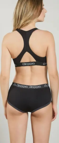 Топ женский Kappa REGGISENO SPORTY ELASTICO LOGATO черный K2150 Nero