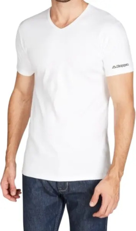Футболка Kappa T-SHIRT MEZZA MANICA SCOLLO V белая K1315 Bianco