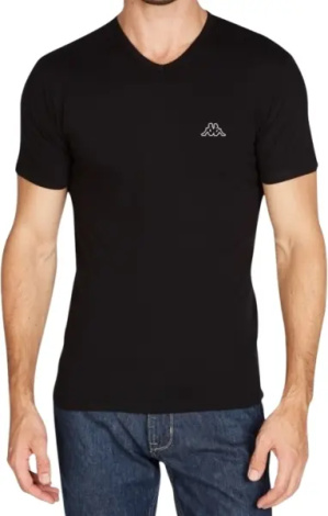 Футболка Kappa T-SHIRT MEZZA MANICA SCOLLO V черная K1311 Nero