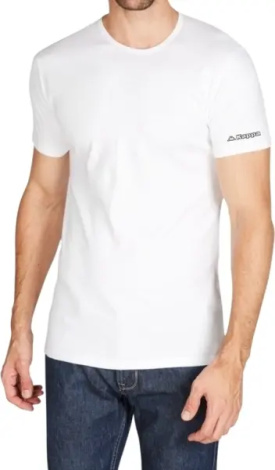 Футболка Kappa T-SHIRT MEZZA MANICA GIROCOLLO белая K1305 Bianco