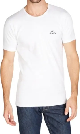 Футболка Kappa T-SHIRT MEZZA MANICA GIROCOLLO белая K1304 Bianco