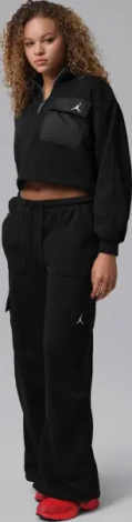 Спортивные штаны женские Nike JORDAN BROOKLYN FLEECE CARGO черные IF1060-010